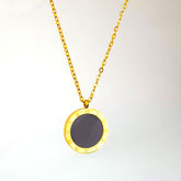 Roman Halo Mother of Pearl Pendant Necklace